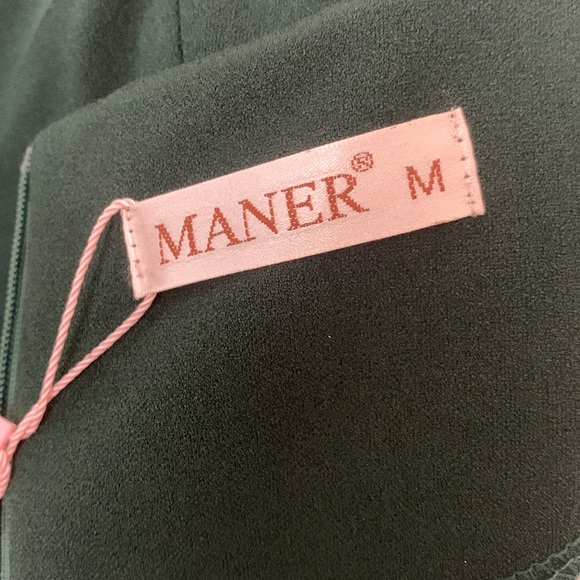 Maner a line green dress. Size M - Picture 6 of 7